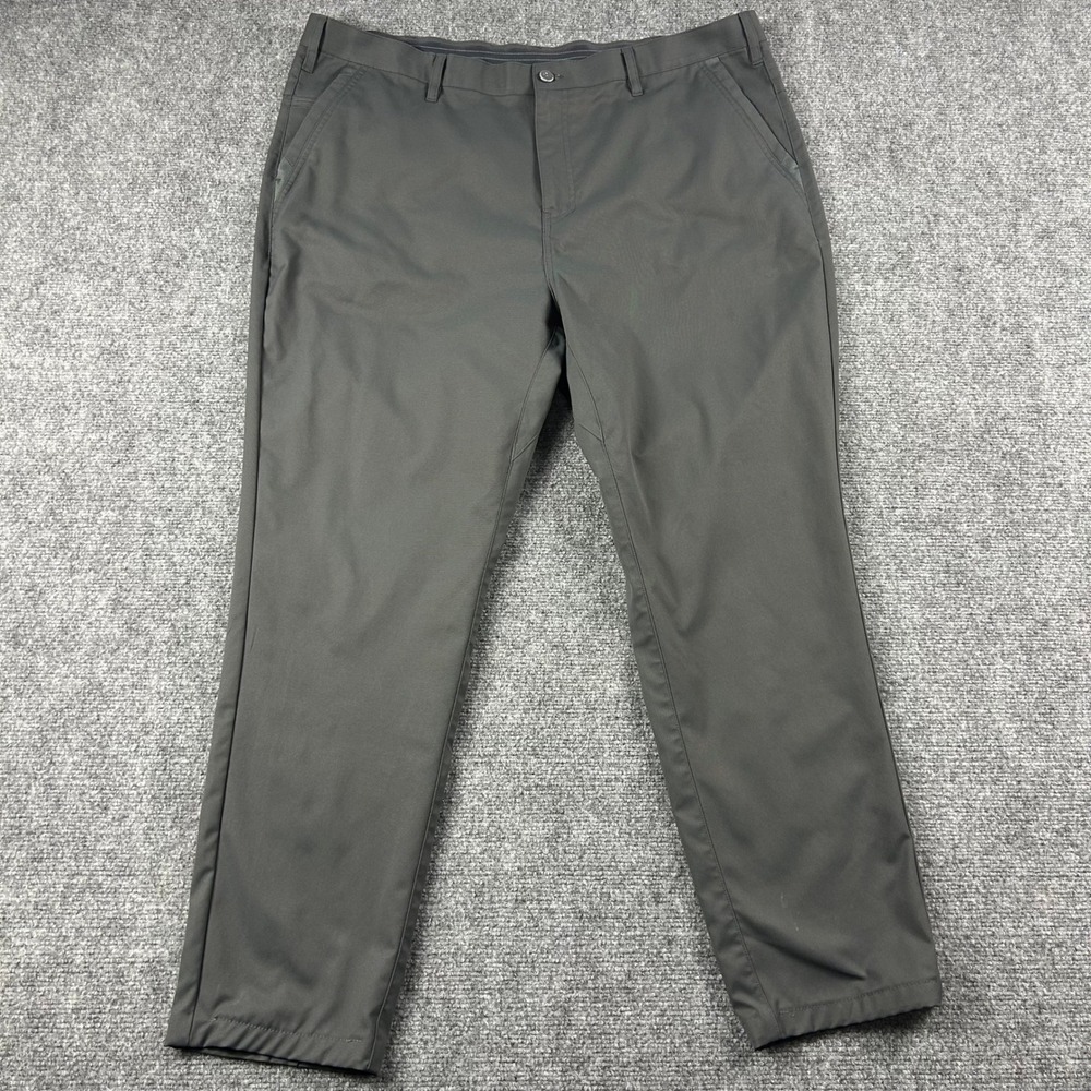 Jack Archer Tech Pants Mens 38x30 Gray Polyester Flat Front Chino Trousers
